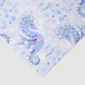 Zoete Lavendel Blauw Zeepaardje Nautische Oceaan Tissuepapier (Detail)