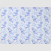 Zoete Lavendel Blauw Zeepaardje Nautische Oceaan Tissuepapier (Voorkant)