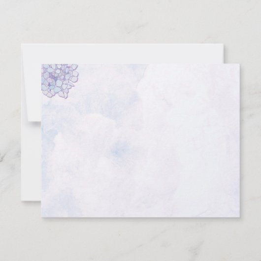 Zoete Lavendel Hydrangea Bloemen Vrijgezellenfeest Kaart (Achterkant)