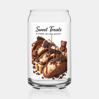 Zoete Leckernijen Onweerstaanbaar Chocolade Desser Blikvorm Glas