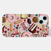 Zoete lekkernijen op roze Case-Mate iPhone case (Achterkant (horizontaal))