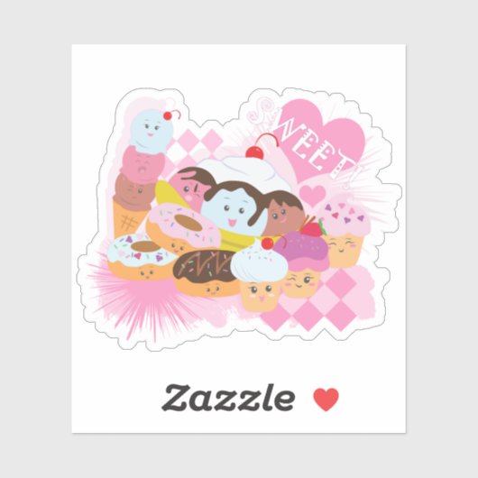 Zoete lekkernijen sticker (Vel)