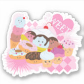 Zoete lekkernijen sticker (Voorkant)