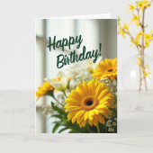 Zoete Lelie Arrangement Kaart (Gele Bloem)