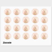 Zoete Lente Konijnen & Bloementuin Ronde Sticker (Vel)