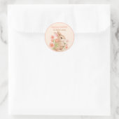 Zoete Lente Konijnen & Bloementuin Ronde Sticker (Tas)