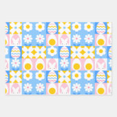 Zoete Lente Pasen Patchwork  Inpakpapier Vel (Voorkant 3)