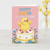 Zoete Lente Vogel Viering Kaart (Gele Bloem)