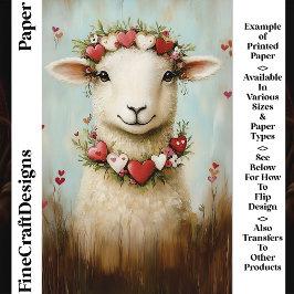 Zoete Lentelam Florale Hart CH6 Schrijfboek Papier