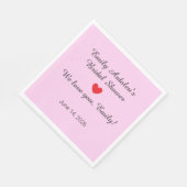 Zoete letters: roze Vrijgezellenfeest Servet (Hoek)