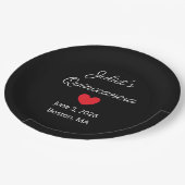 Zoete Letters: Wit op Zwarte Quinceanera Papieren Bordje (Gekanteld)