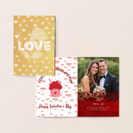 Zoete & Leuk Foto Persoonlijke Valentijnsdag Folie Kaarten