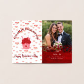 Zoete & Leuk Foto Persoonlijke Valentijnsdag Folie Kaarten (Binnen)