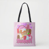 Zoete leuke desserts tote bag (Voorkant)