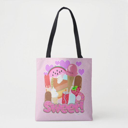 Zoete leuke desserts tote bag (Voorkant)