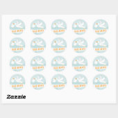 Zoete Levering Ooievaar Baby shower Sticker (Vel)
