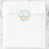 Zoete Levering Ooievaar Baby shower Sticker (Tas)