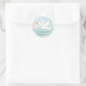 Zoete Levering Ooievaar Baby shower Sticker (Tas)