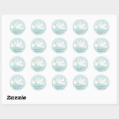 Zoete Levering Ooievaar Baby shower Sticker (Vel)