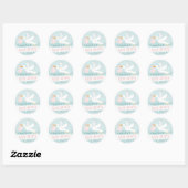 Zoete Levering Ooievaar Baby shower Sticker (Vel)