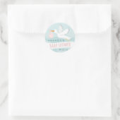 Zoete Levering Ooievaar Baby shower Sticker (Tas)