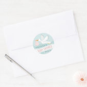 Zoete Levering Ooievaar Baby shower Sticker (Envelop)