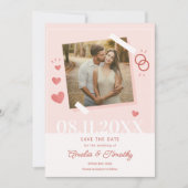 Zoete liefde hart foto Save the Date uitnodiging (Voorkant)