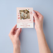 Zoete liefde hart foto Save the Date uitnodiging Flyer (Hand)