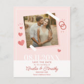 Zoete liefde hart foto Save the Date uitnodiging Flyer (Voorkant)