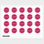 Zoete Liefde Hart Patroon Valentijns Bruidsmeisjes Ronde Sticker (Vel)