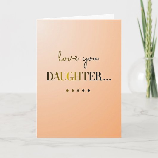 Zoete Liefde Jou Dochterkaart Kaart (Voorkant)