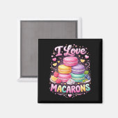 Zoete Liefde Macarons Magneet (Voorkant / Achterkant)