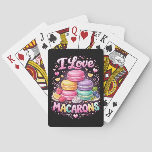 Zoete Liefde Macarons Pokerkaarten (Achterkant)