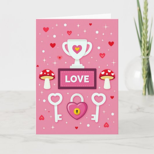 Zoete Liefde Sleutel Tot Mijn Hart Kaart (Voorkant)