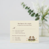 Zoete Liefde Trouw RSVP Kaart (Staand voorkant)