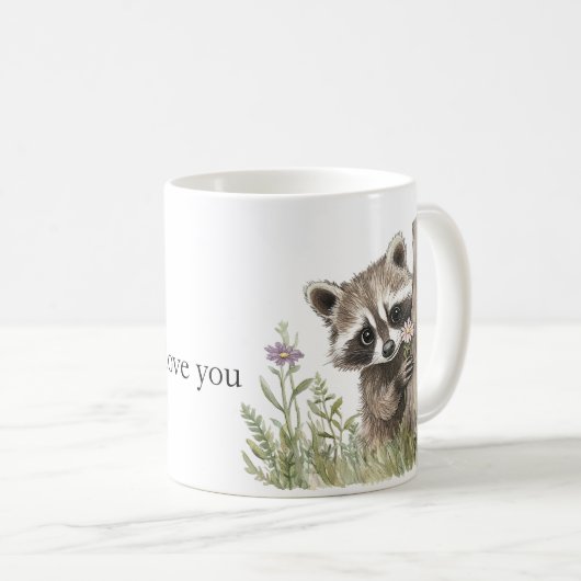 Zoete Liefde Wasbeer Koffiemok (Voorkant rechts)