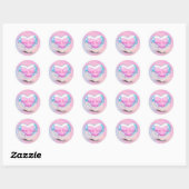 zoete liefdeshart ronde sticker (Vel)