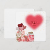 Zoete Liefdesontwerp Feestdagenkaart (Voorkant / Achterkant)