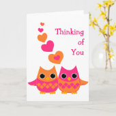 Zoete Liefdesuilen Kaart (Gele Bloem)