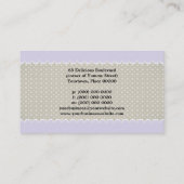 Zoete Lila en Polka Dots Visitekaartje (Achterkant)