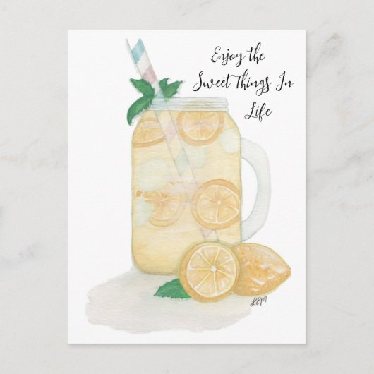 Zoete Limonade Briefkaart (Voorkant)