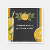 Zoete limonade krijtbordstandaard baby shower servet (Voorkant)