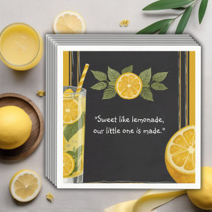Zoete limonade krijtbordstandaard baby shower servet