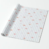 Zoete lint streep inpakpapier (Uitgerold)