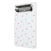 Zoete lintstreep gepersonaliseerde mini klembord (Angled2)