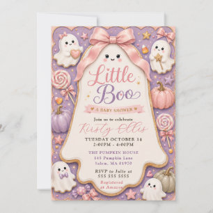 Zoete Little Boo Baby Shower Kaart