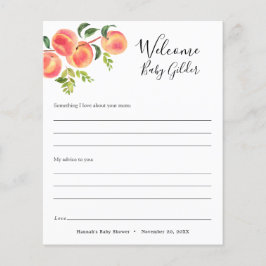 Zoete Little Peach Baby Vragen Kaart