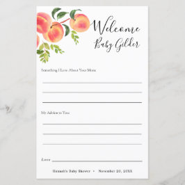 Zoete Little Peach Baby Vragen Kaart