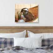 Zoete luiaard canvas afdruk (Insitu (Slaapkamer))