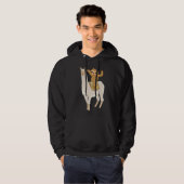 Zoete luiaard rijdt Alpaca lama dier Hoodie (Voorkant volledig)